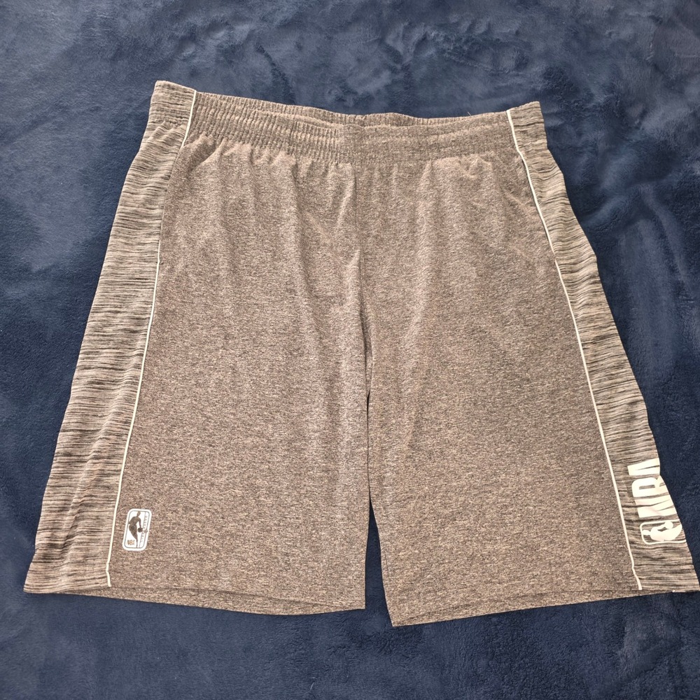NBA Basketball Shorts Mens Medium Gray Space Dye Athletic Gym Training